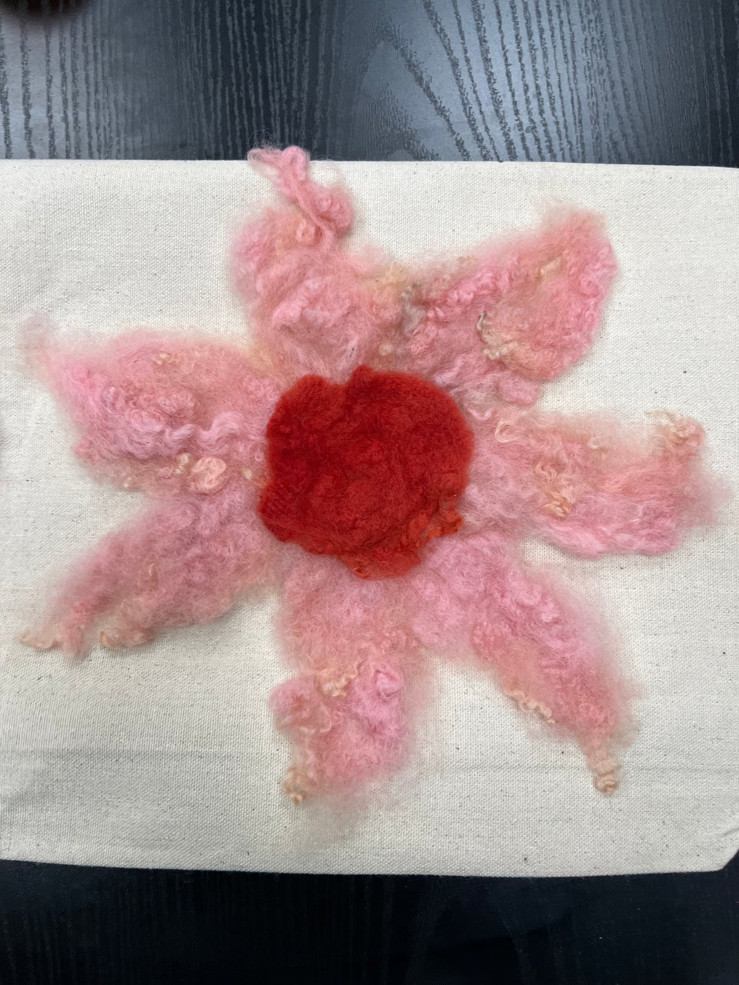 Needle Felting on Tote Bags