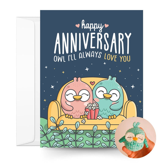 Anniversary Card & Owl Crochet Pattern